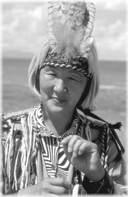 Shaman who performed a blessing ceremony for us on a hill overlooking Kyzyl.