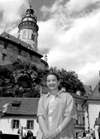 Carol Nulk’s granddaughter Taylor in Cesky Krumlov, Czech Republic.