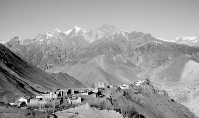 The medieval-looking village of Jharkot lies deep within the Mustang District.