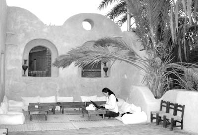The terrace at Shali Lodge.