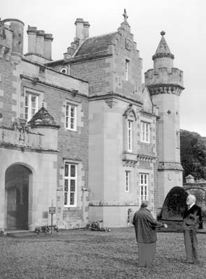 Mary Lee Petty and Anton Prole in front of Abbotsford, Sir Walter Scott’s home, in Melrose, Scotland. 