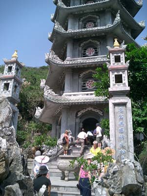 Temple on Marble Mountain in Da Nang, Vietnam.