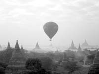 A British company takes us ballooning over mist from the Irrawaddy River and the temples of Bagan. 