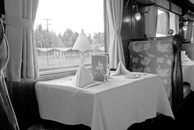 Our table aboard the Hiram Bingham. Photos: Kras