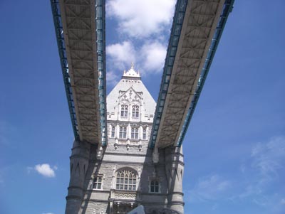Michaela’s photo of the Tower Bridge as the tour bus crossed it.