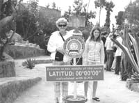 Alli and I at the equator in Ecuador.