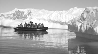 Zodiac cruise in Wilhelmina Bay, Antarctic Peninsula. Photo: Jerry Vetowich