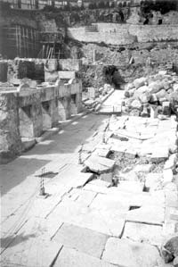 A street from Jerusalem, circa 500 B.C., in the city’s Archaeological Park. The structures on the left were shops. Photos: Faitek
