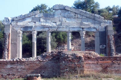 Facade of a bouleuterion (city council building) — Apollonia.
