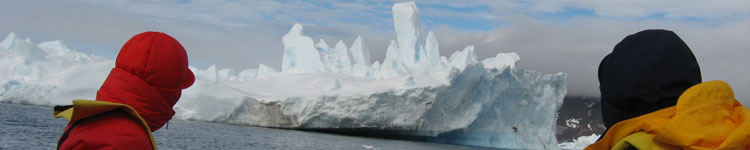 A Zodiac cruise takes voyagers into a world of skyscraper icebergs.