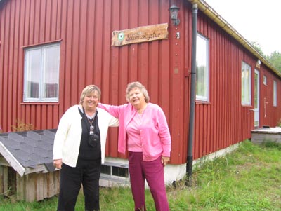 Judy and Carolyn found a forestry sign in Solum, Norway, where their great-grandfather, Caspar Olsen Solum, was born.