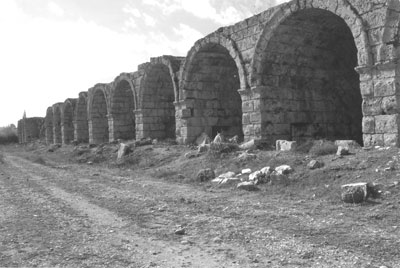Stalls outside the Roman stadium in Perge, Turkey