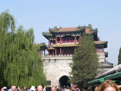 The entrance to the Summer Palace complex in Beijing, used by the imperial rulers of China as a retreat from the Forbidden City.