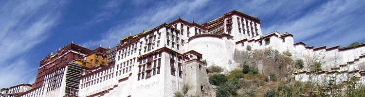 Potala Palace in Lhasa, the winter residence of the Dalai Lama before his escape to India in 1959.