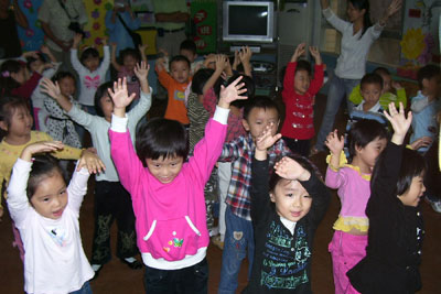 A dance was performed for our group by a private kindergarten we visited in Guilin.