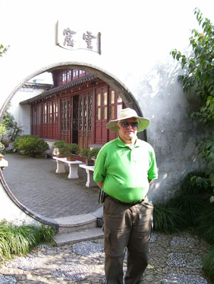 Marvin Herman at the Master of the Nets Garden in Suzhou.