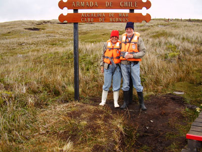Phil and Dorothy Morris at Cape Horn.
