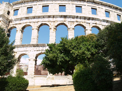 Pula's Roman amphitheater.