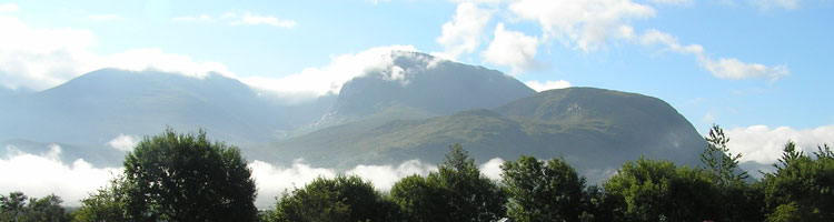 Ben Nevis, Scotland’s highest peak, reflected in the Caledonian Canal.