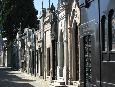 The tombs of Recoleta Cemetery.