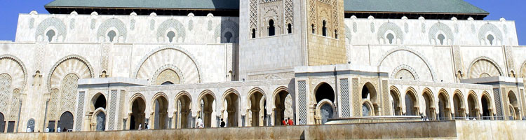 The Hassan II Mosque in Casablanca.