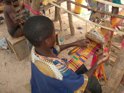 One of 300 kente weavers in the village of Tafi Abuipe.