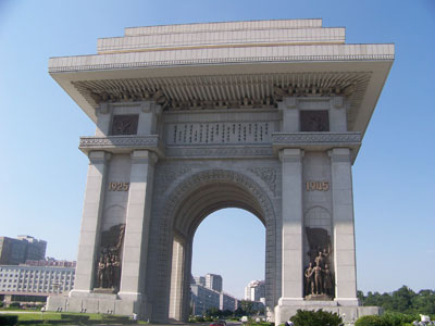 Pyongyang’s triumphal arch.