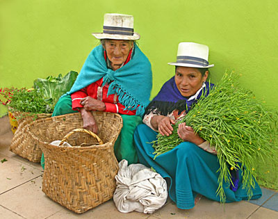 Market vendors in Cuenca.