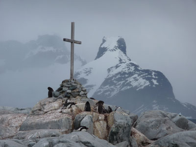Memorial to lost seamen — Petermann Island, Antarctic Peninsula.