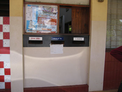 Interesting mail slots at the Zomba post office.