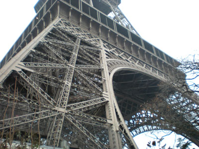 A different view of the Eiffel Tower.