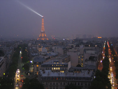 Eiffel Tower viewed from the Arc de Triomphe