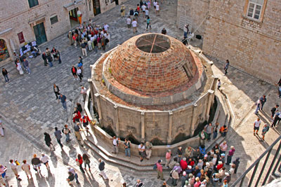 Dubrovnik’s 16-sided Onofrio Fountain.
