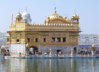 The magnificent Sikh Golden Temple in Amritsar.