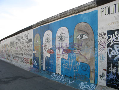The mile-long East Side Gallery is the longest remaining stretch of the Wall in Berlin.