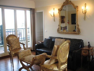 The living room of our apartment at 211 rue de l’Université.