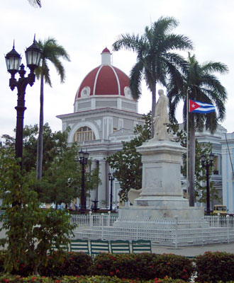 Beautiful Plaza Marti is the jewel of Cienfuegos.