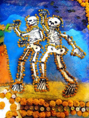 More colorful designs at the Day of the Dead.