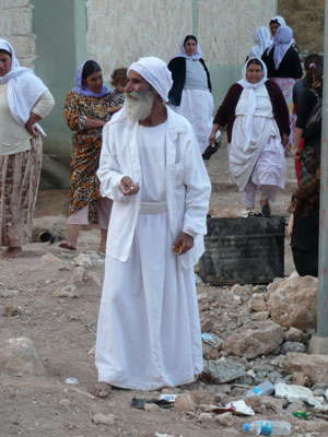 Pilgrims at Lalish Temple. Photos: A.J. Goodhead