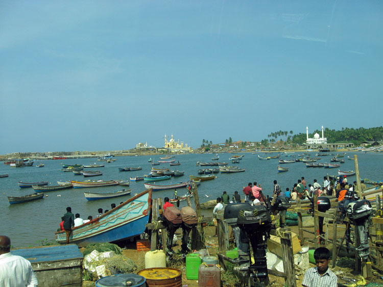 The fishing port of Vizhinjam, Kerala, India