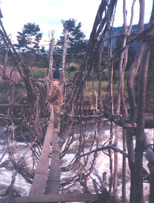 Phyllis Raulerson doing “primitive” in the Baliem Valley, Irian Jaya, Indonesia.