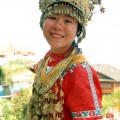 A pretty, young Miao woman, one of the many members of China”s ethnic minority groups we encountered on a tour of the Guizhou region.