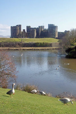 The impregnable, 13th-century Caerphilly Castle is one of Wale’s finest landmarks.