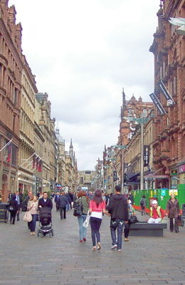 Much of central Glasgow is pedestrian-friendly. Photos: Keck