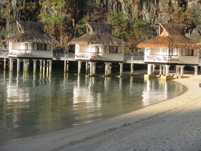 El Nido’s Miniloc resort fronts a secluded bay.