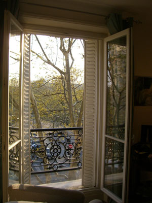 View from the Paris apartment Sheila Wolfe rented in 2008. Photo: Wolfe