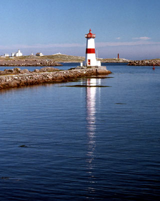 St. Pierre’s harbor lighthouse.