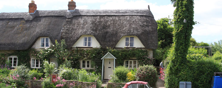 A lovely thatched cottage in Somerset.