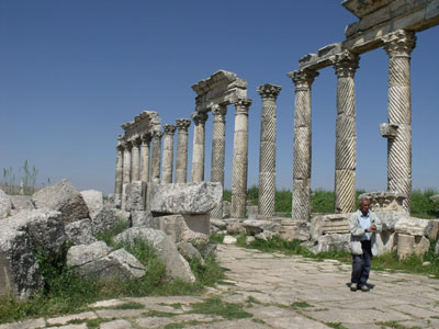 Apamea’s signature columns, just one of Syria’s many archaeological attractions.