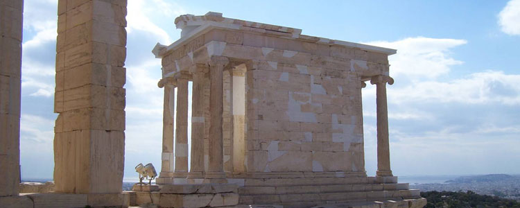 The sacred Temple of Athena Nike on the Acropolis — Athens.